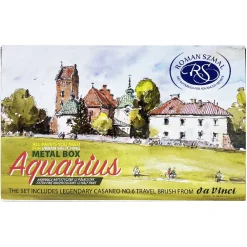 Roman Szmal Akwarele Aquarius w półkostkach, Urban Sketchers z pędzlem - - 12 kolorów ><noscript><img width=