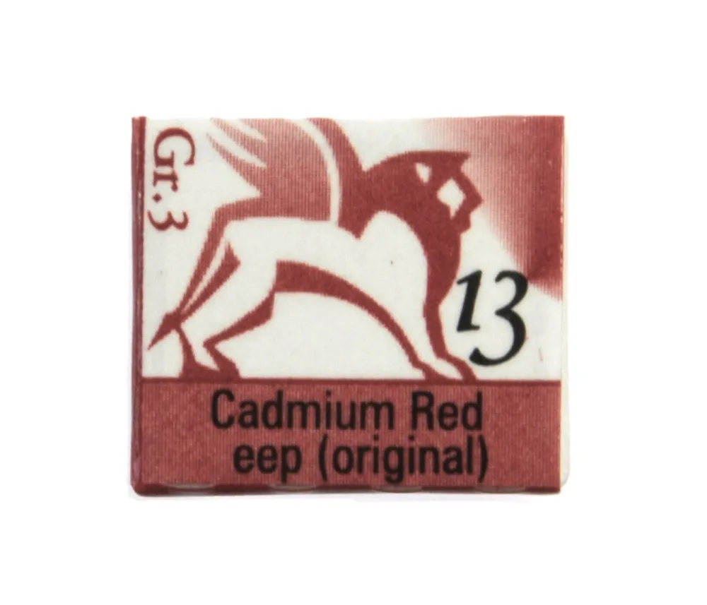 Renesans Akwarele w półkostkach - - 13, cadmium red deep, 1,5 ml