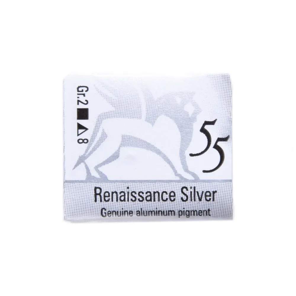 Renesans Akwarele w półkostkach - - 55, Silver, 1,5 ml