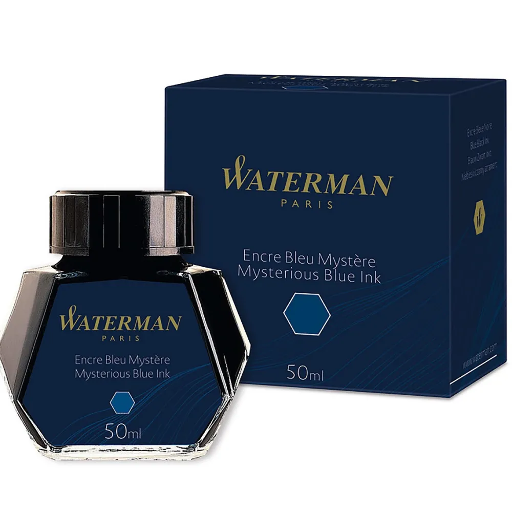 Waterman Atrament do piór wiecznych - - Intense Black, 50 ml > Atramenty