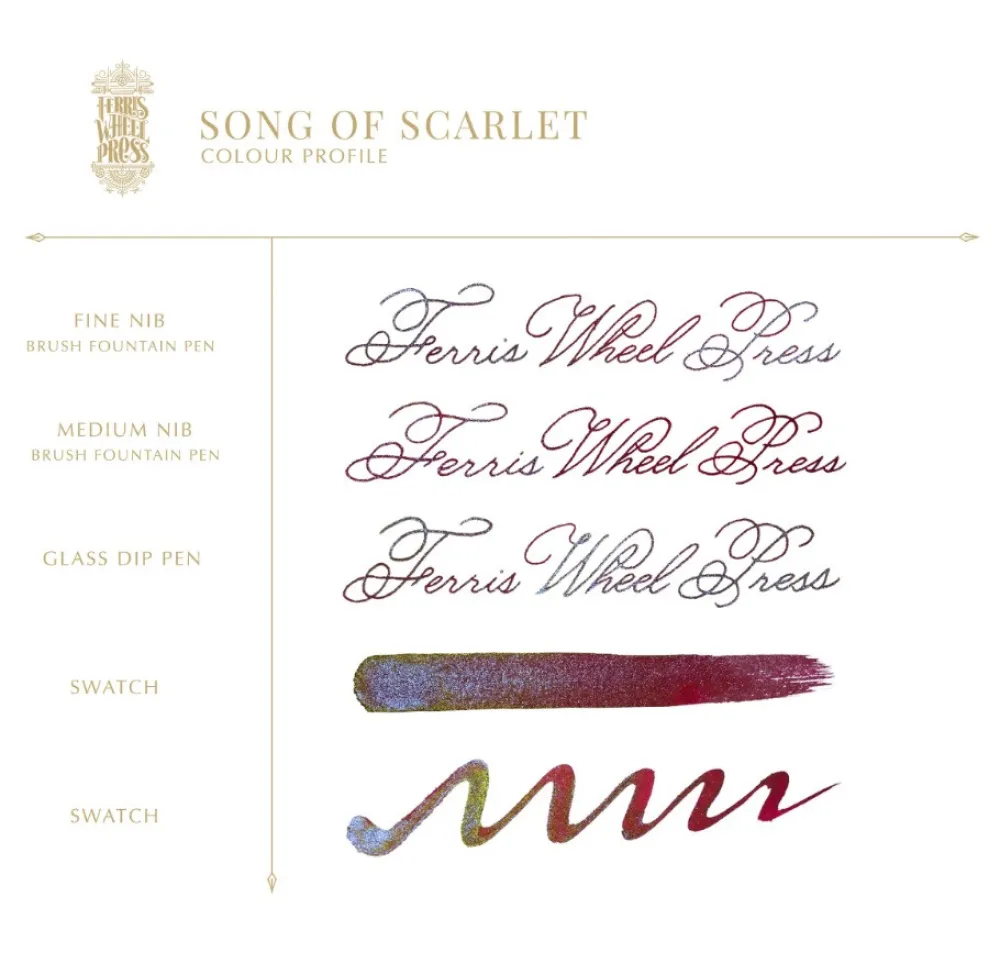 Ferris Wheel Press Atrament FerriTales - - Song of Scarlet, 20 ml > Atramenty