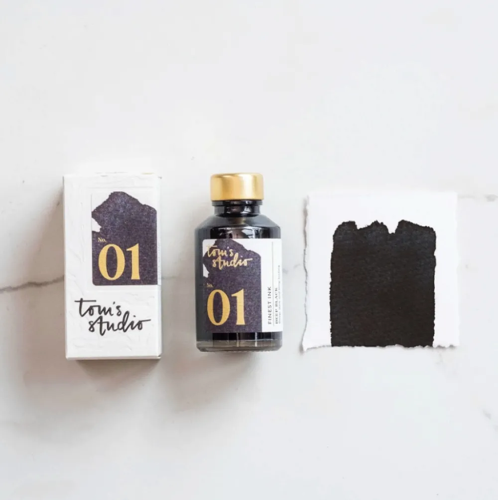 Tom's Studio Atrament Finest Ink - - 01 Deep Black 50 ml