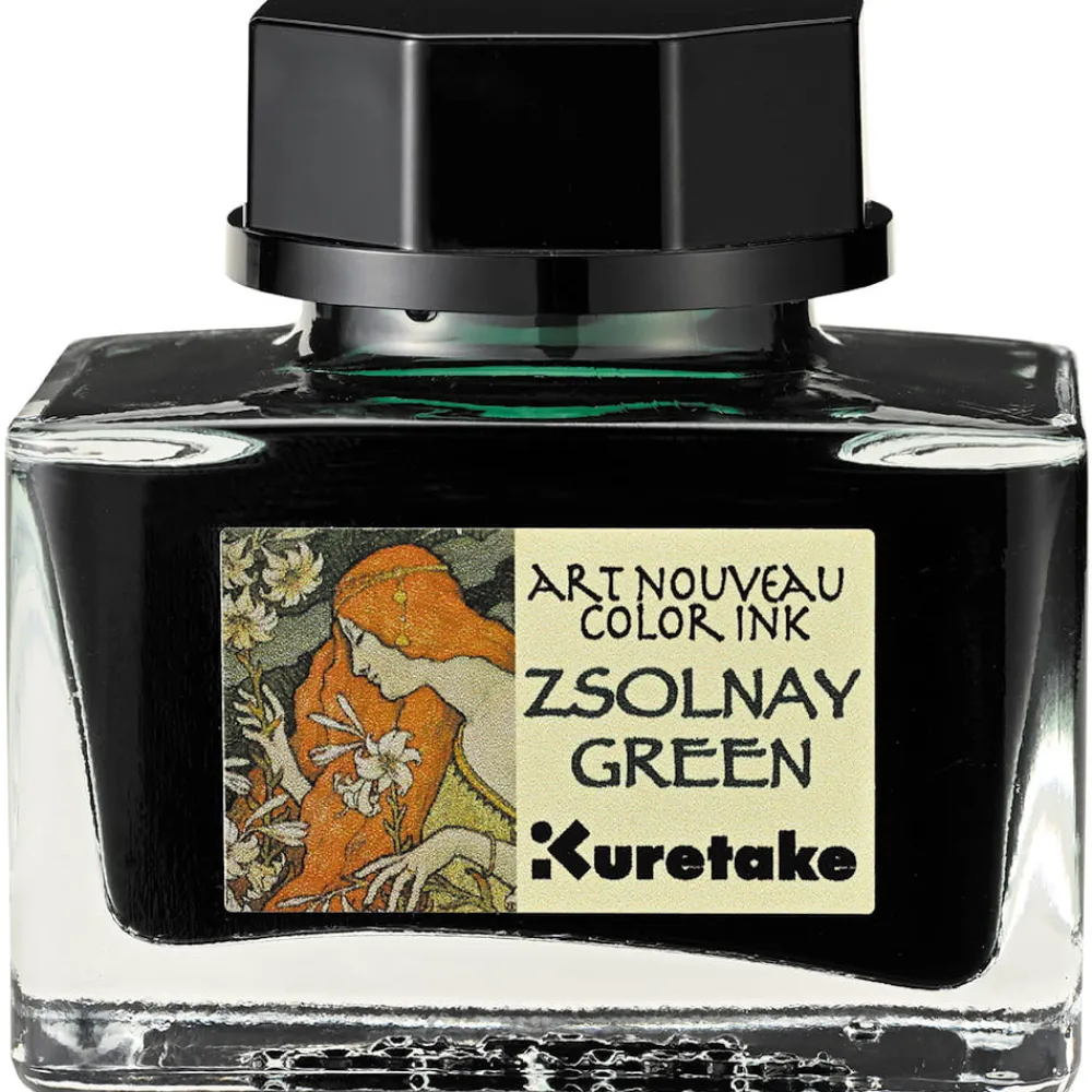 Kuretake Atrament Ink-Cafe Art Noveau - - Zsolnay Green, 21 ml