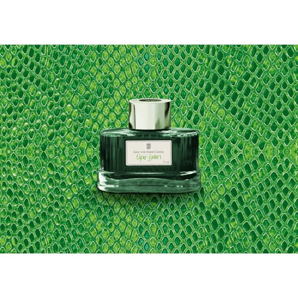 Graf Von Faber-Castell Atrament permanentny - - Viper Green, 75 ml > Atramenty
