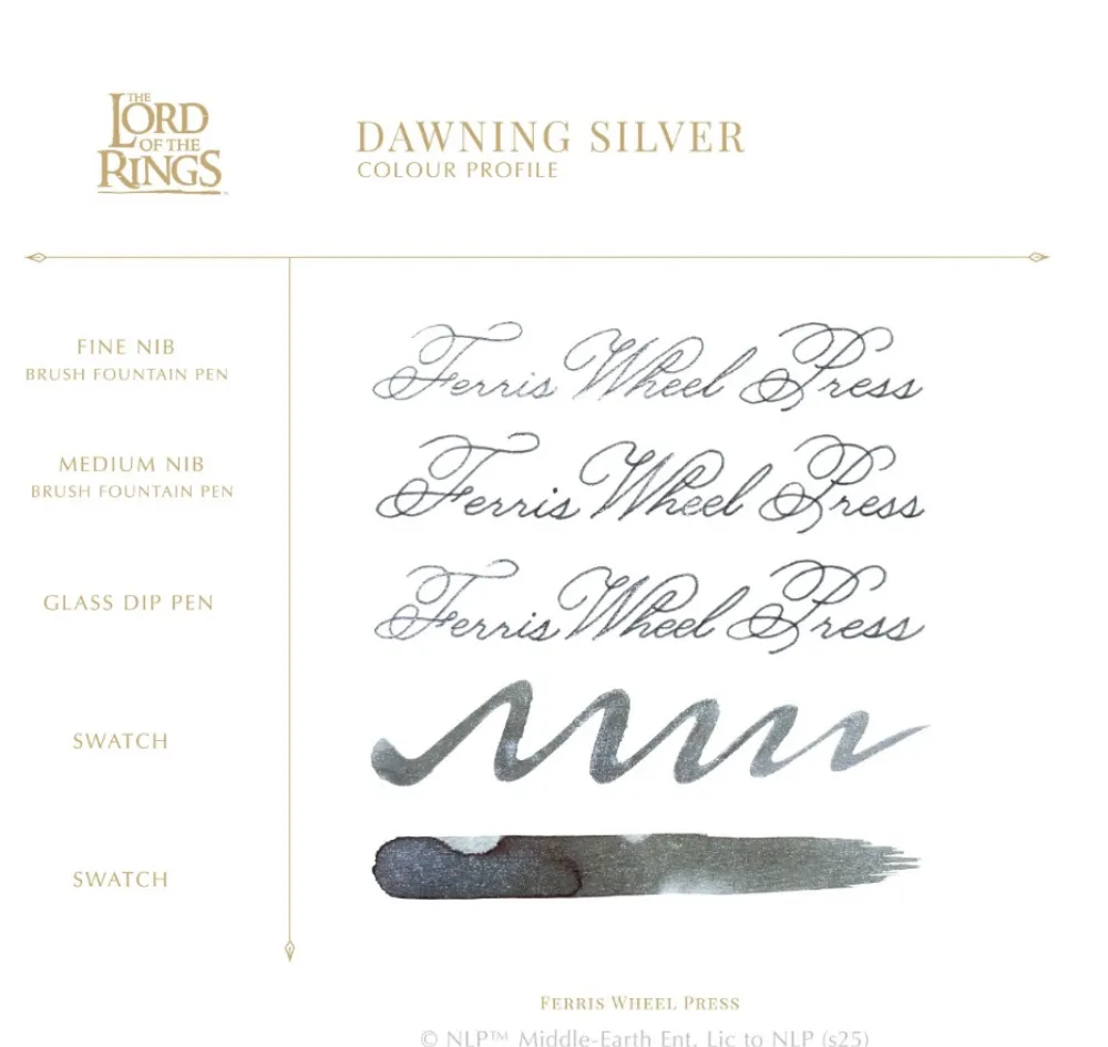 Ferris Wheel Press Atrament The Lord of the Rings - - Dawning Silver 28 ml
