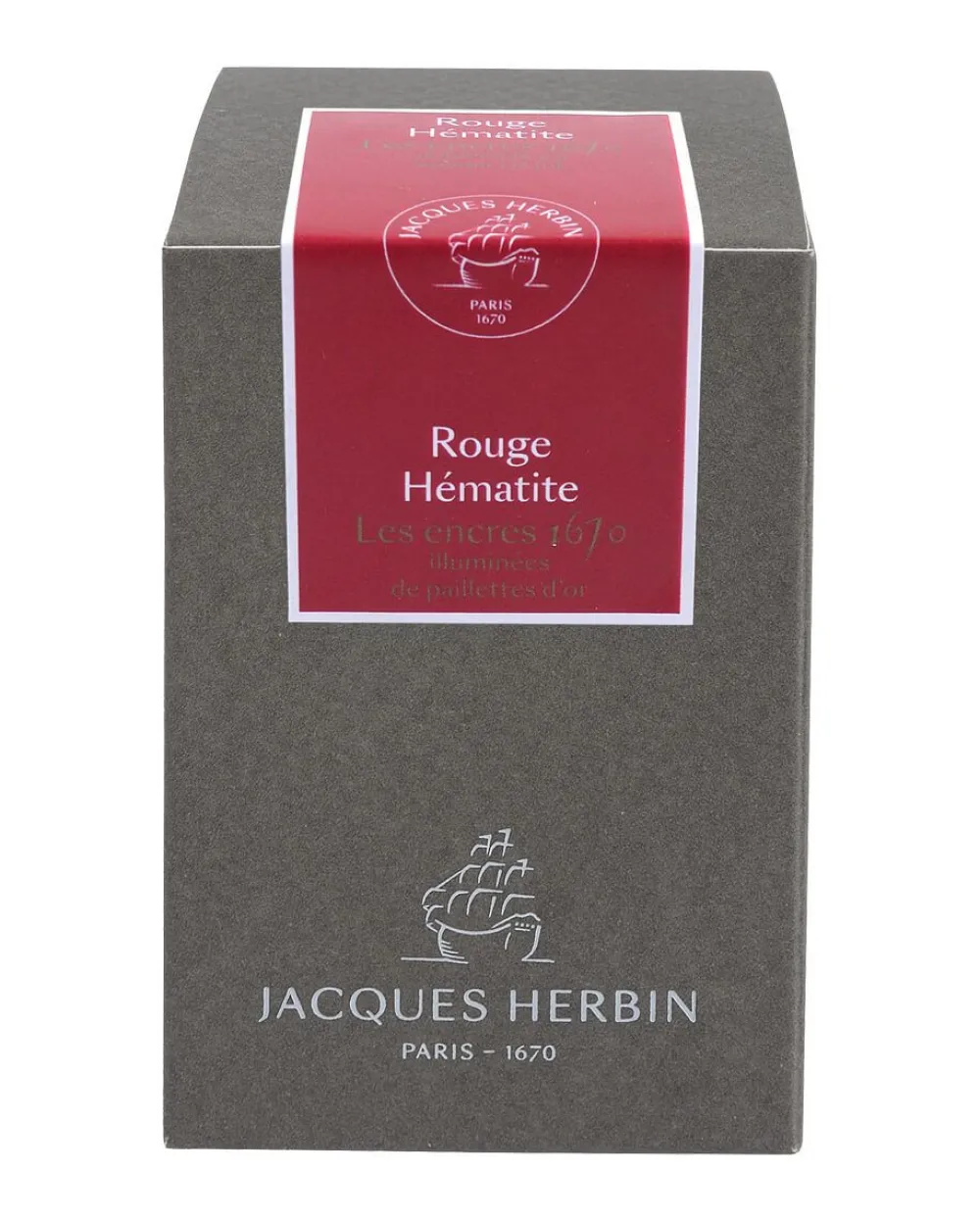 J.Herbin Atrament 1670 w butelce - - Hematite Red, 50 ml