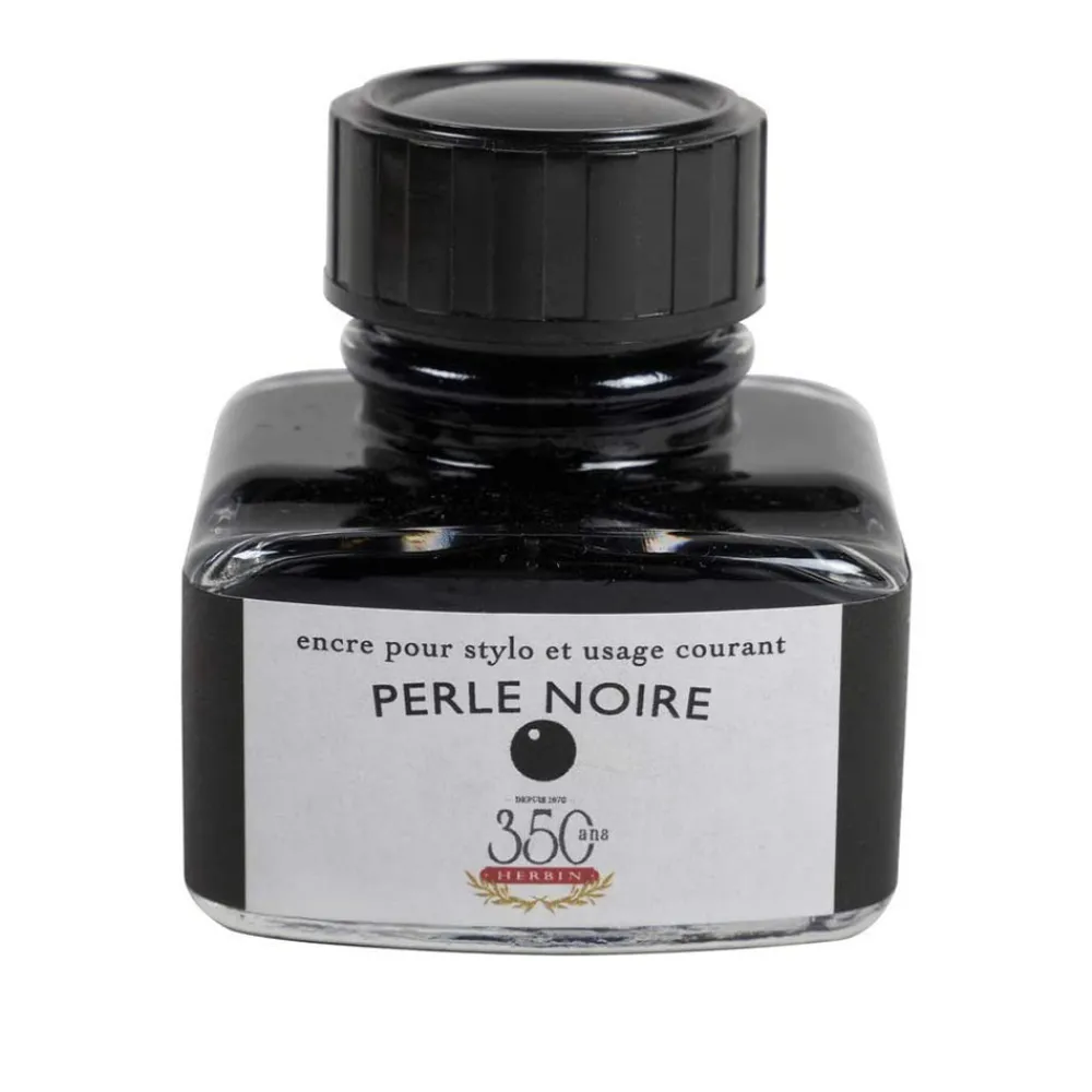 J.Herbin Atrament w butelce - - Pearl Black, 30 ml