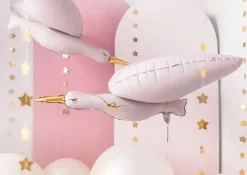 Balon foliowy, Bocian - jasnoróżowy, 103 x 60 cm > Balony Foliowe|Przyjęcia Okolicznościowe