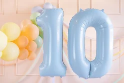 PartyDeco Balon foliowy Cyfra 1 - jasnoniebieski, 72 cm