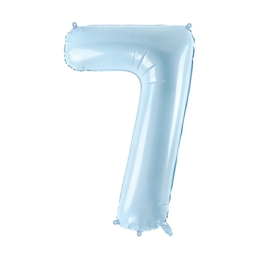 PartyDeco Balon foliowy Cyfra 8 - jasnoniebieski, 72 cm > Balony Foliowe