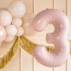 PartyDeco Balon foliowy Cyfra 3 - jasnoróżowy, 72 cm > Balony Foliowe