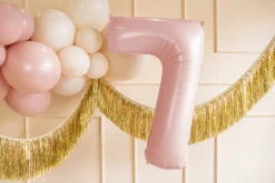 PartyDeco Balon foliowy Cyfra 7 - jasnoróżowy, 72 cm