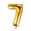 PartyDeco Balon foliowy cyfra 7 - złoty, 35 cm