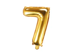 PartyDeco Balon foliowy cyfra 6 - złoty, 35 cm > Balony Foliowe