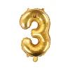 PartyDeco Balon foliowy cyfra 2 - złoty, 35 cm > Balony Foliowe