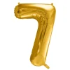 PartyDeco Balon foliowy cyfra 7 - złoty, 86 cm