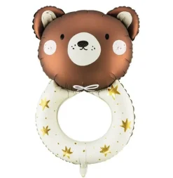 Balon foliowy, Grzechotka Miś - brązowy, 61 x 88 cm ><noscript><img width=