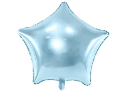 PartyDeco Balon foliowy Gwiazdka - błękitny, 40 cm > Balony Foliowe