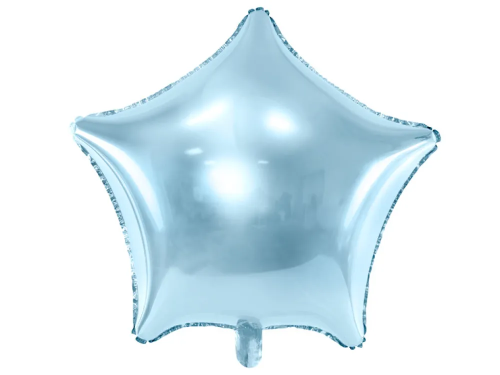 PartyDeco Balon foliowy Gwiazdka - błękitny, 40 cm > Balony Foliowe