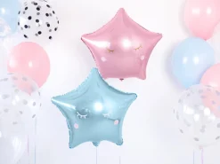 PartyDeco Balon foliowy Gwiazdka - błękitny, 40 cm > Balony Foliowe