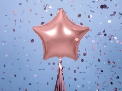 PartyDeco Balon foliowy Gwiazdka - różowe złoto, 42 cm