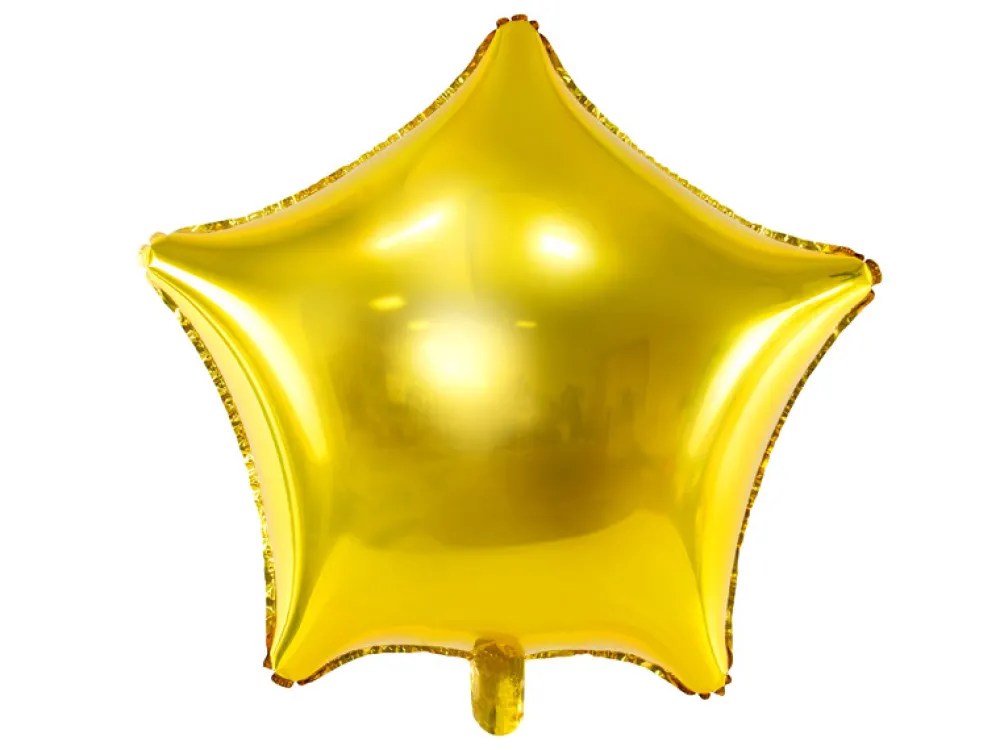 PartyDeco Balon foliowy Gwiazdka - złoty, 40 cm > Balony Foliowe