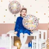 PartyDeco Balon foliowy Happy Birthday - jasnoróżowy, 35 cm