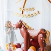 PartyDeco Balon foliowy Koń - brązowy, 110 x 126 cm