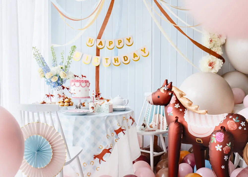 PartyDeco Balon foliowy Koń - brązowy, 110 x 126 cm