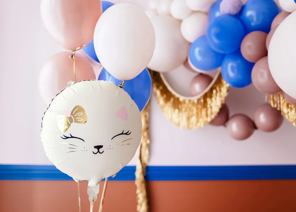 PartyDeco Balon foliowy Kot - beżowy, 45 cm > Balony Foliowe