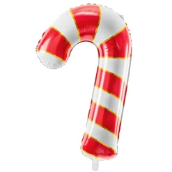 PartyDeco Balon foliowy Laska cukrowa - 50 x 82 cm ><noscript><img width=