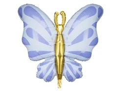 PartyDeco Balon foliowy Motyl - błękitny, 69 cm ><noscript><img width=