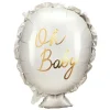 Balon foliowy, Oh Baby - biały, 53 x 69 cm