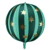 PartyDeco Balon foliowy Piłka w gwiazdki - zielony 75 cm