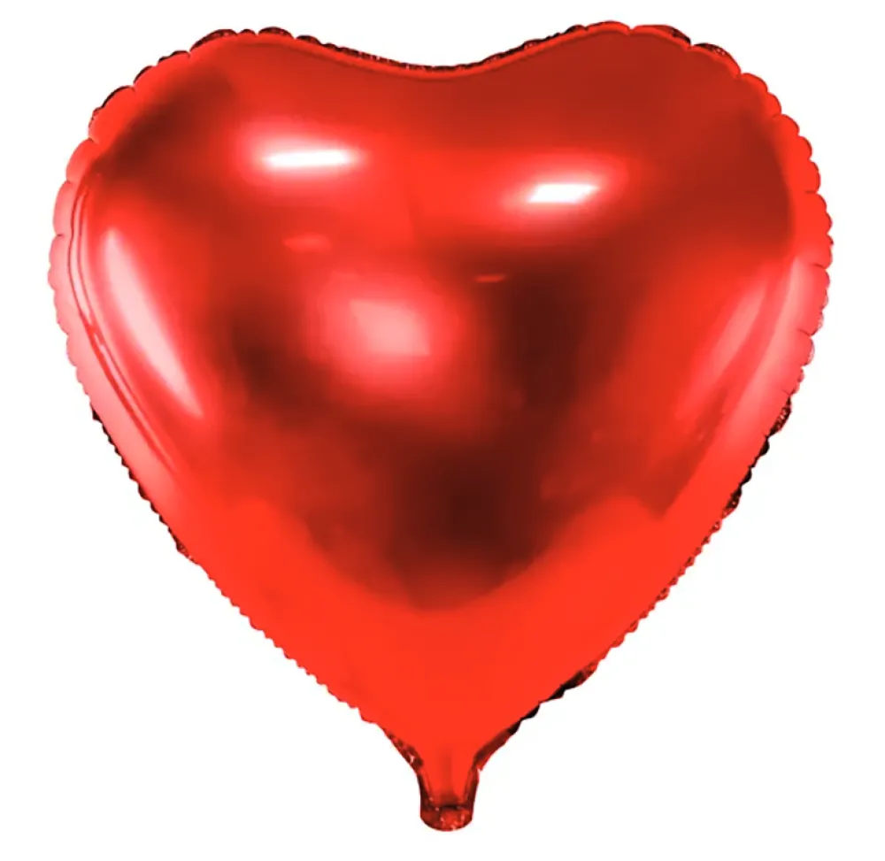 PartyDeco Balon foliowy Serce - czerwony, 35 cm