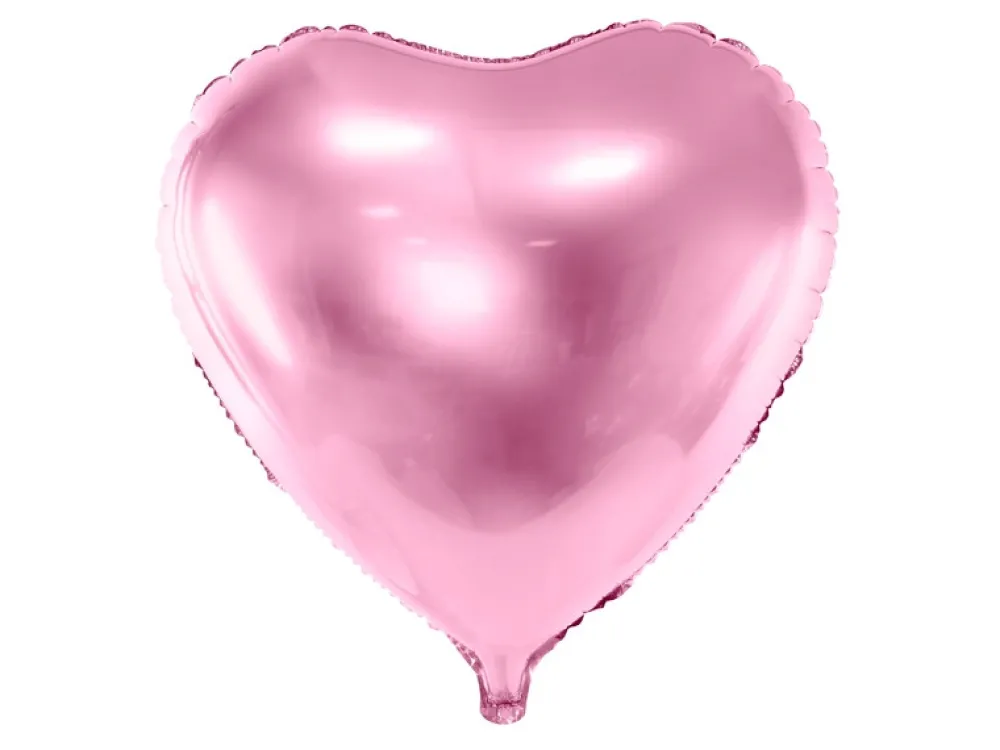 PartyDeco Balon foliowy Serce - jasnoróżowy, 35 cm