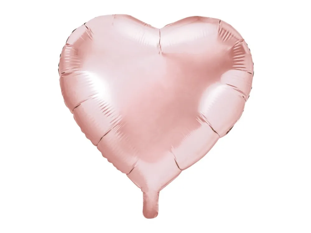 PartyDeco Balon foliowy Serce - różowe złoto, 35 cm