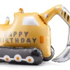 PartyDeco Balon foliowy stojący Koparka - żółty, 49 x 76,5 cm > Balony Foliowe