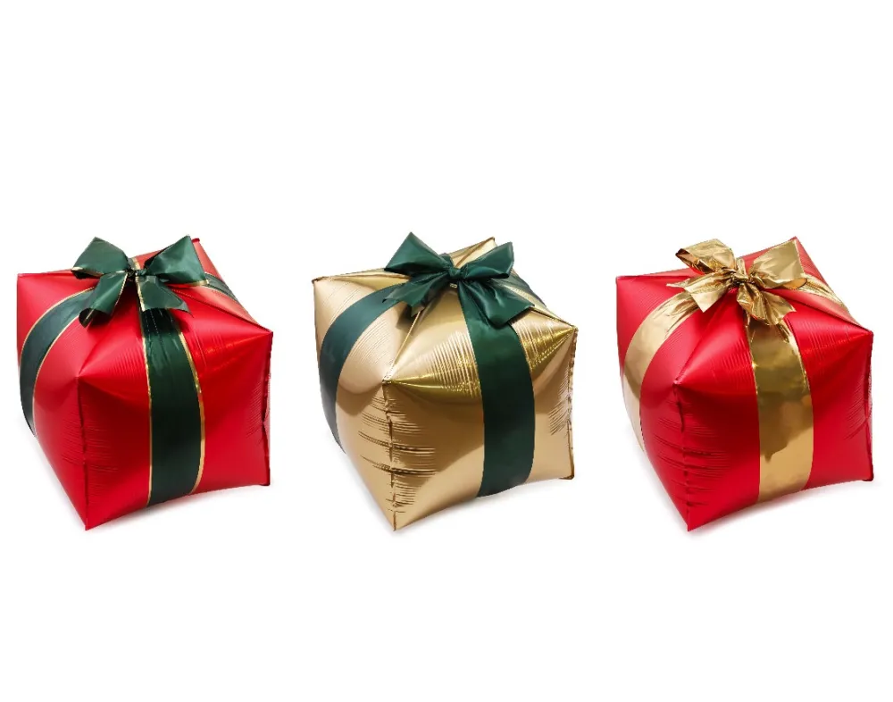 PartyDeco Balony foliowe stojące Prezenty - 34 x 36 cm 3 szt. > Balony Foliowe