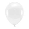 PartyDeco Balony lateksowe Eco, metalizowane - białe, 26 cm, 10 szt.