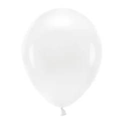 PartyDeco Balony lateksowe Eco Pastel - białe, 26 cm, 100 szt.