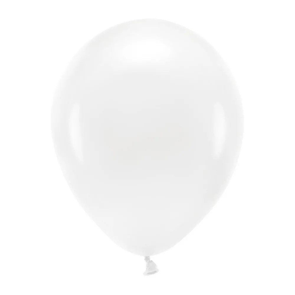PartyDeco Balony lateksowe Eco Pastel - białe, 26 cm, 100 szt.