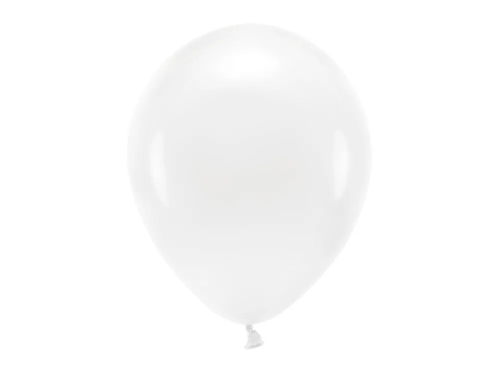 PartyDeco Balony lateksowe Eco, pastelowe - białe, 26 cm, 10 szt.