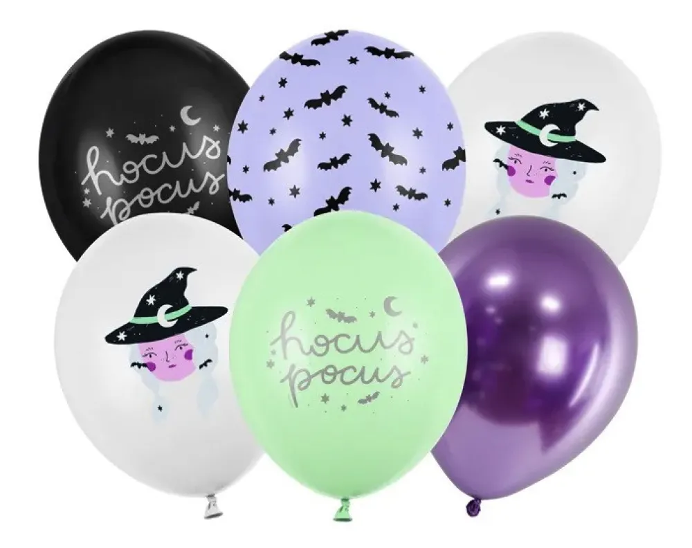 PartyDeco Balony lateksowe, Witch - 30 cm, 6 szt.