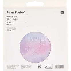Rico Design Bibuła do pakowania prezentów Blurry Blue - Paper Poetry - 5 szt. ><noscript><img width=