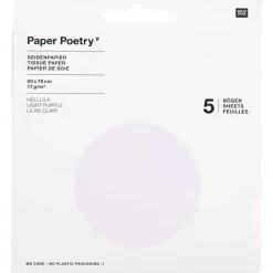 Rico Design Bibuła do pakowania prezentów Light Purple - Paper Poetry - 5 szt.