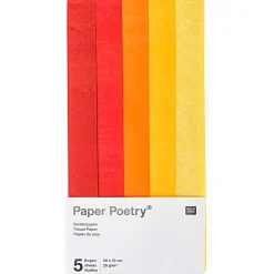 Rico Design Bibuła do pakowania prezentów Red Mix - Paper Poetry - 5 szt. > Bibuła I Wypełniacze Do Prezentów