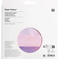 Rico Design Bibuła do pakowania prezentów The Sky is the Limit - Paper Poetry - 50 x 70 cm 9 szt. ><noscript><img width=