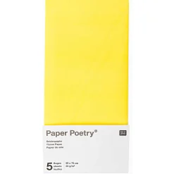 Rico Design Bibuła gładka do pakowania prezentów - Paper Poetry - żółta, 5 szt. > Bibuła I Wypełniacze Do Prezentów