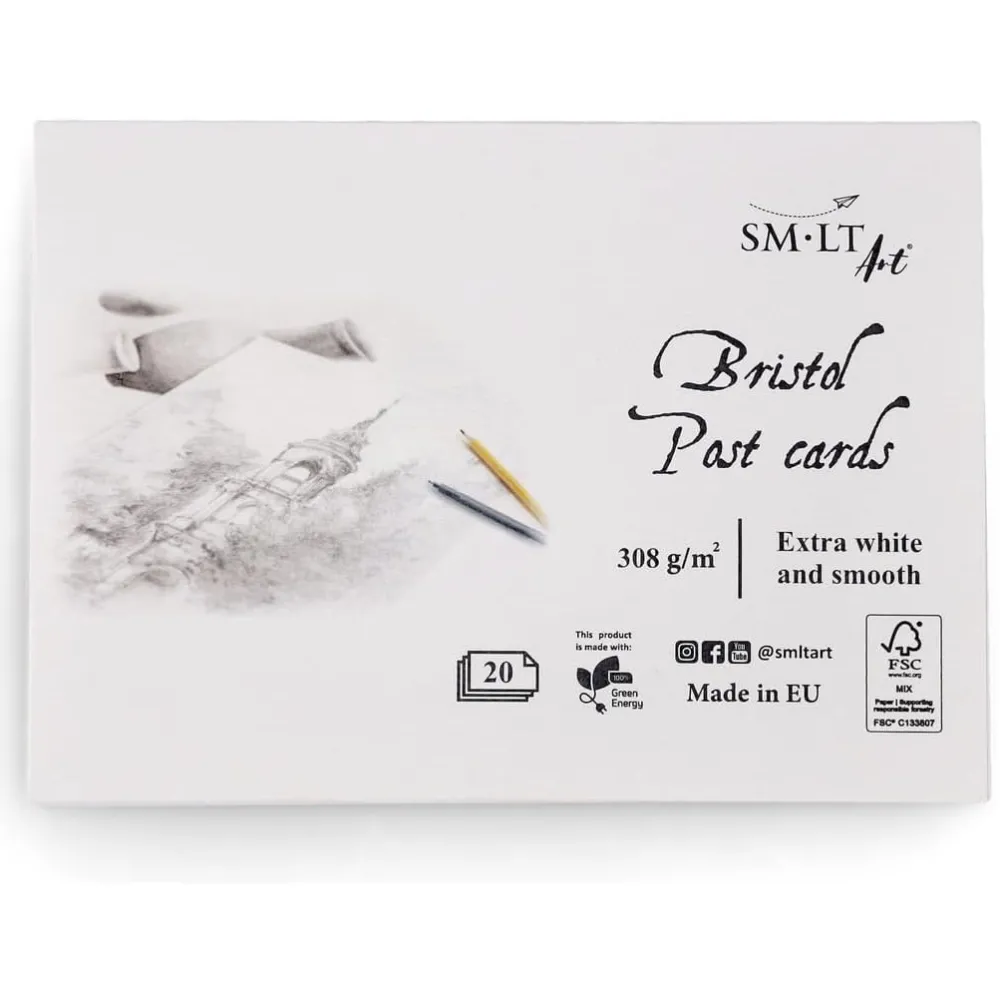 SMLT Blok akwarelowy do pocztówek 10,5 x 15 cm - SM-LT - 308 g 20 ark.